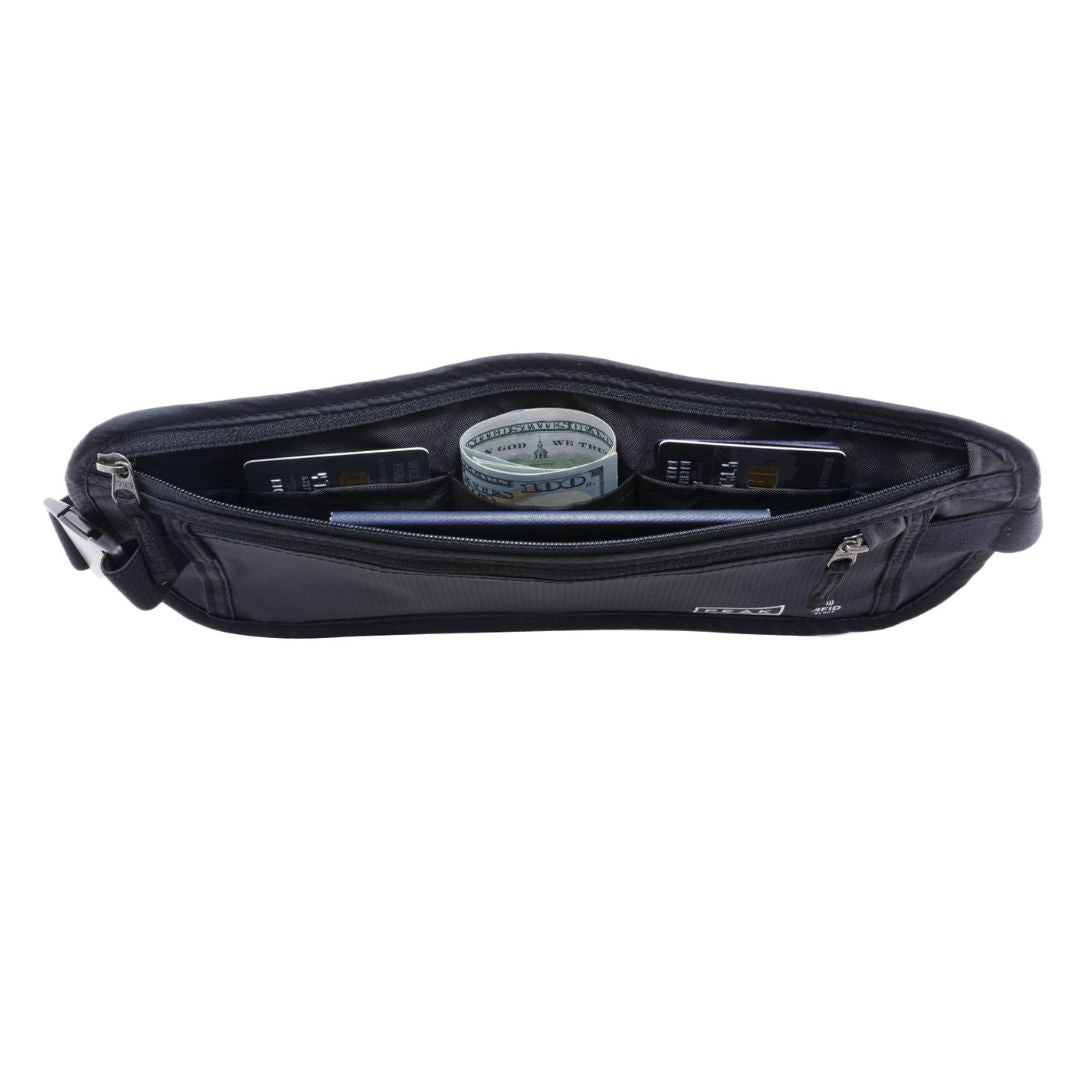 Travel Money Belt with Built in RFID Block Includes Theft Protection and Tags