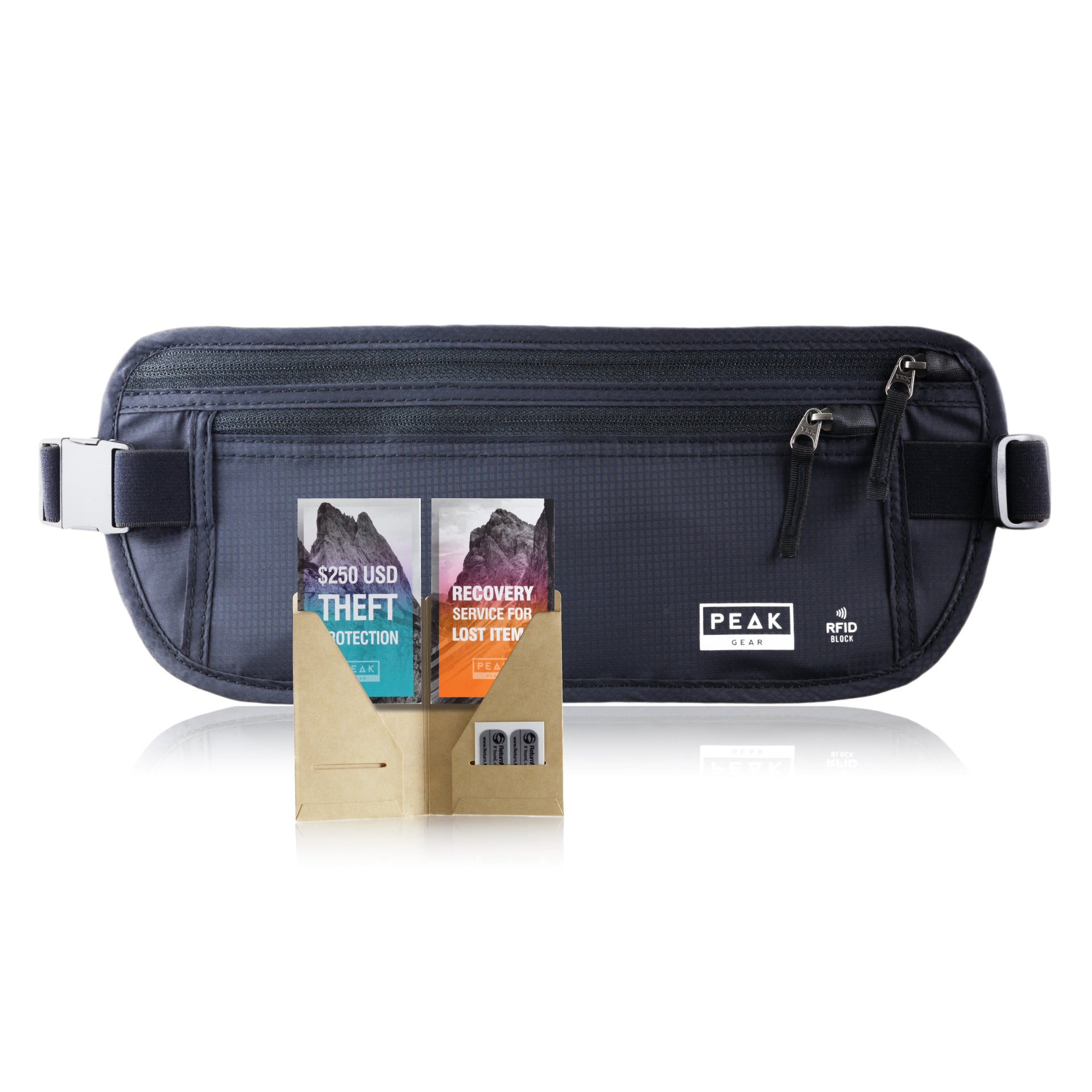 Peak Gear Travel Money Belt with RFID Block