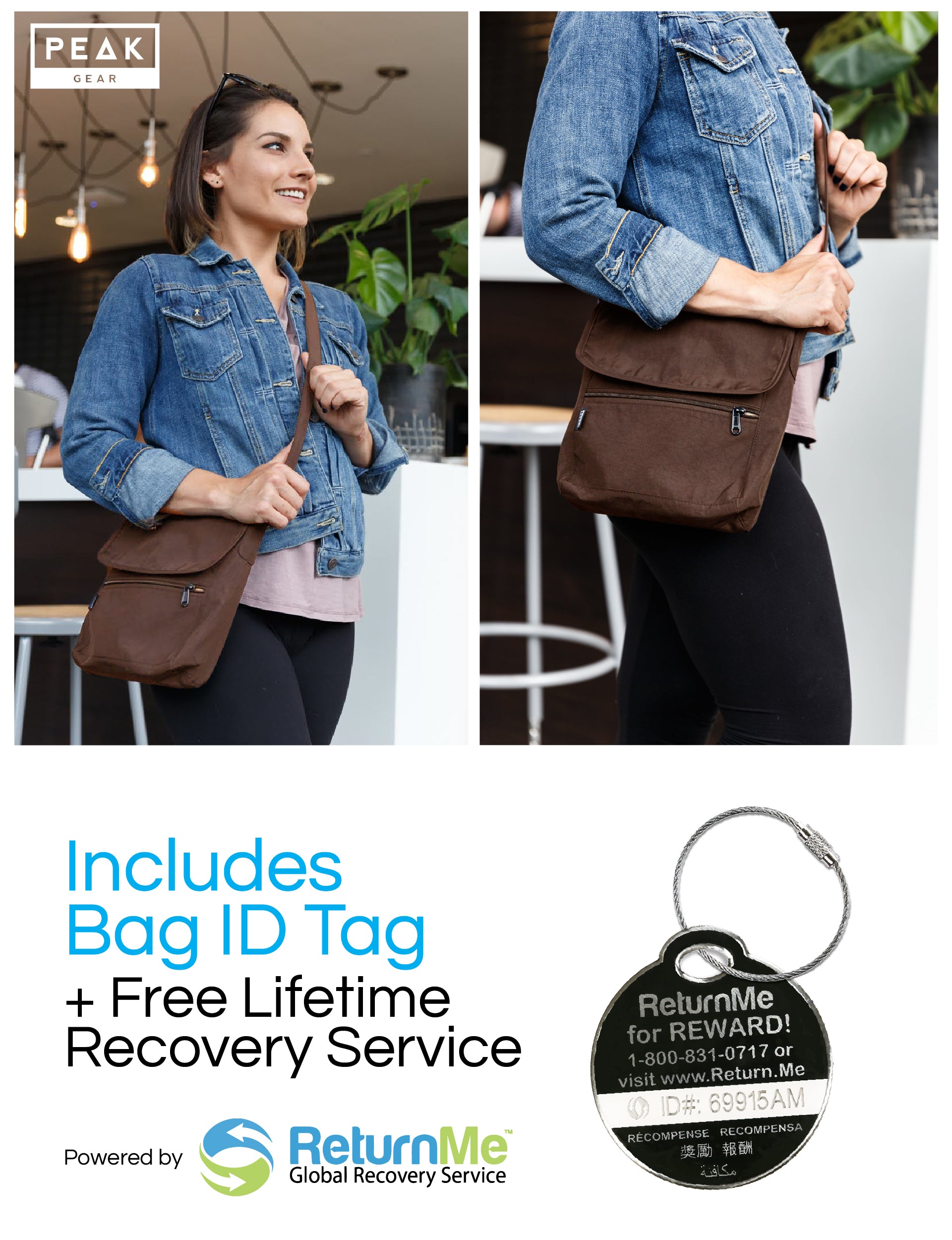 Travel Crossbody Purse - Hidden RFID Pocket